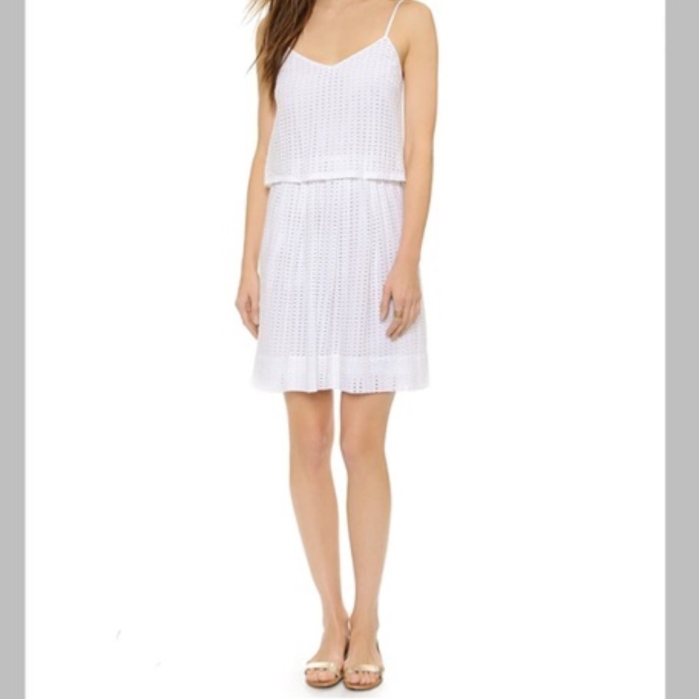 Madewell white overlay eyelet dress size 6